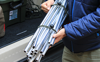 アウトドアツールをまとめて整理できる