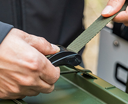 ワンタッチで簡単に緩む