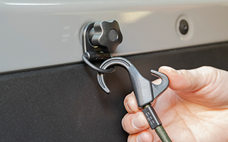 アウトドアツール付属品とつなげて紛失対策に