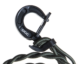 ロック機構で外れにくくコードの長さ調整ができる