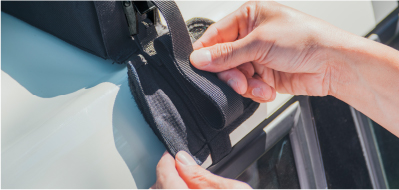 余ったベルトはベルトホルダーに収納。