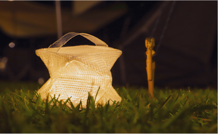 ペグなどの目印でひっかけ防止に